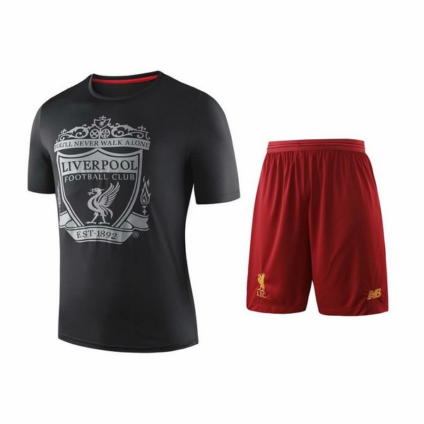 Trainingsshirt Liverpool Komplett Set 2019-20 Schwarz Rote